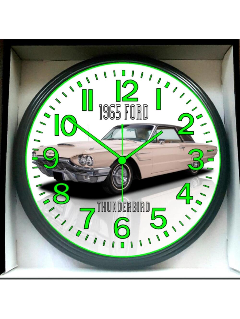 1965 Ford Thunderbird Glow In The Dark Wall Clock New!